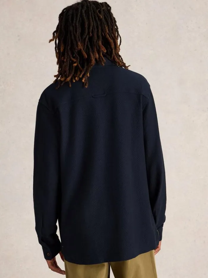 Men Textured Jersey Shirt Dark Navy White Stuff Shirts Men Textured Jersey Shirt Dark Navy White Stuff Shirts