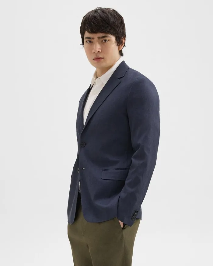 Men Theory Blazers Jackets Clinton Blazer In Good Linen Space