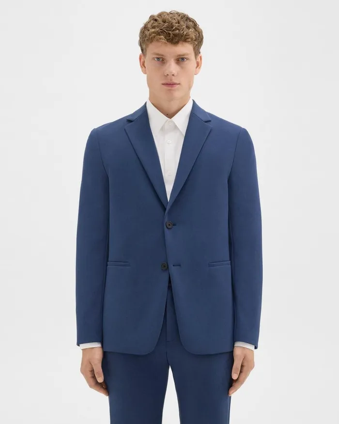 Men Theory Blazers Jackets Clinton Blazer In Precision Ponte Deep Atlantic