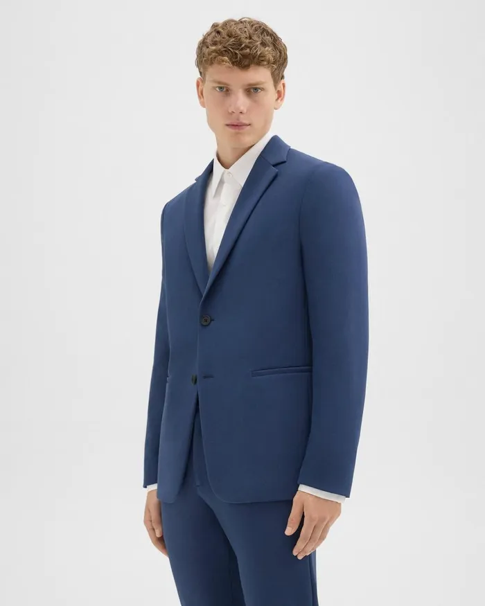 Men Theory Blazers Jackets Clinton Blazer In Precision Ponte Deep Atlantic
