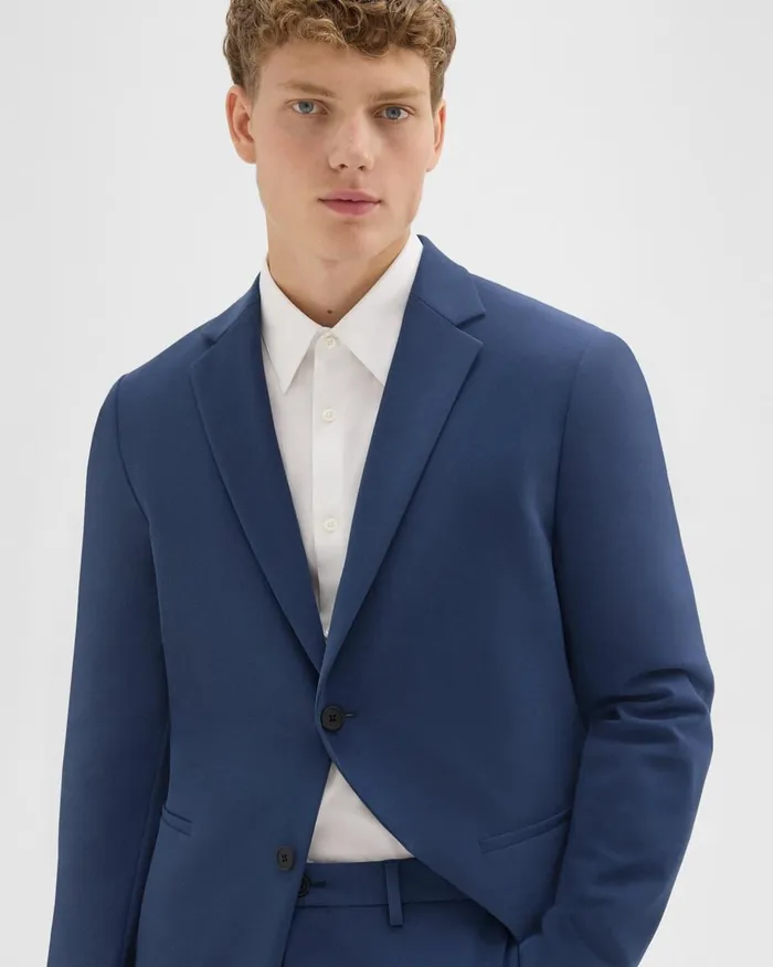 Men Theory Blazers Jackets Clinton Blazer In Precision Ponte Deep Atlantic