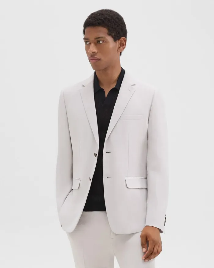 Men Theory Blazers Jackets Morton Slim Blazer In LinenViscose Limestone