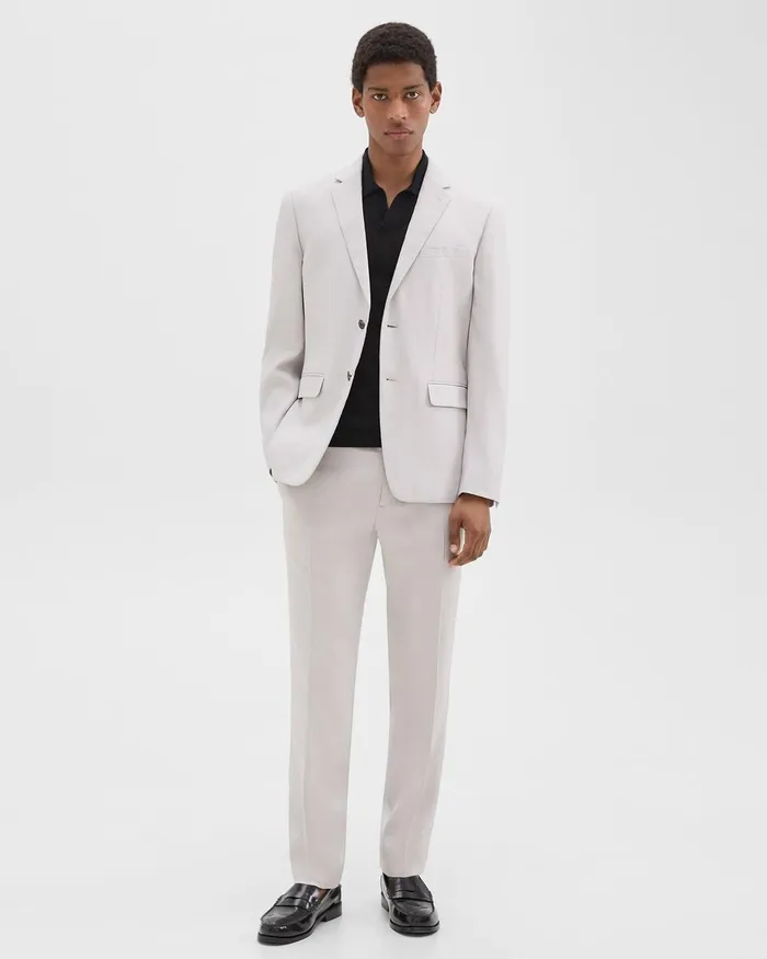 Men Theory Blazers Jackets Morton Slim Blazer In LinenViscose Limestone