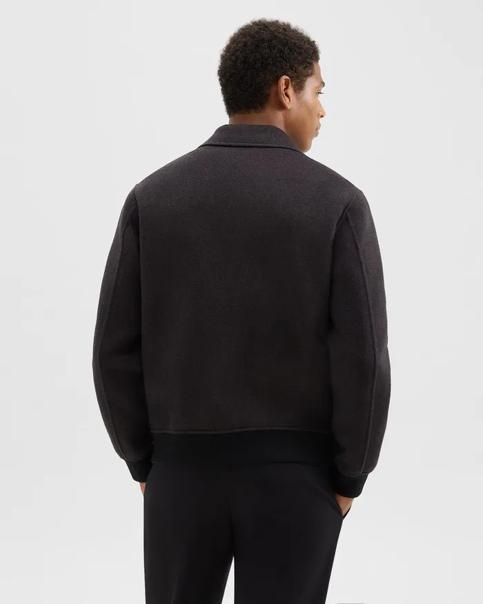 Men Theory Outerwear Sean Jacket In DoubleFace WoolCashmere Hickory Melange