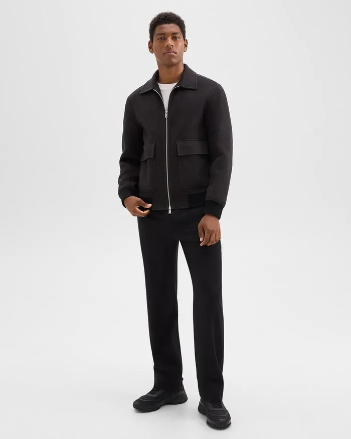 Men Theory Outerwear Sean Jacket In DoubleFace WoolCashmere Hickory Melange
