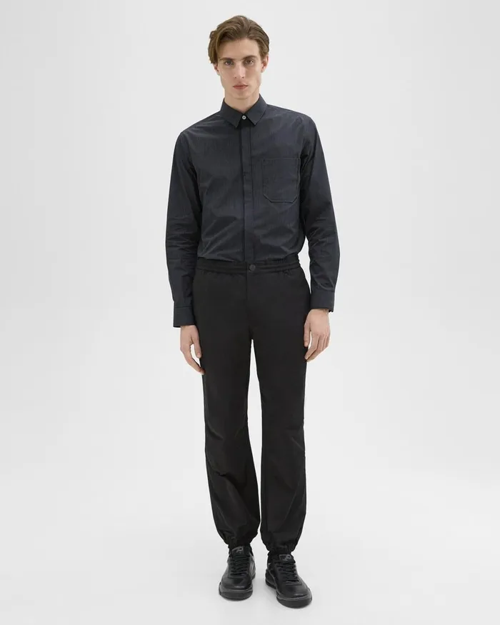 Men Theory Pants CottonBlend Jogger Pant Black