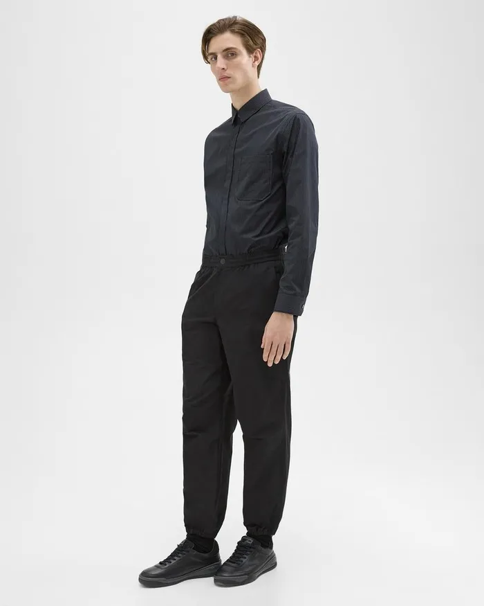 Men Theory Pants CottonBlend Jogger Pant Black