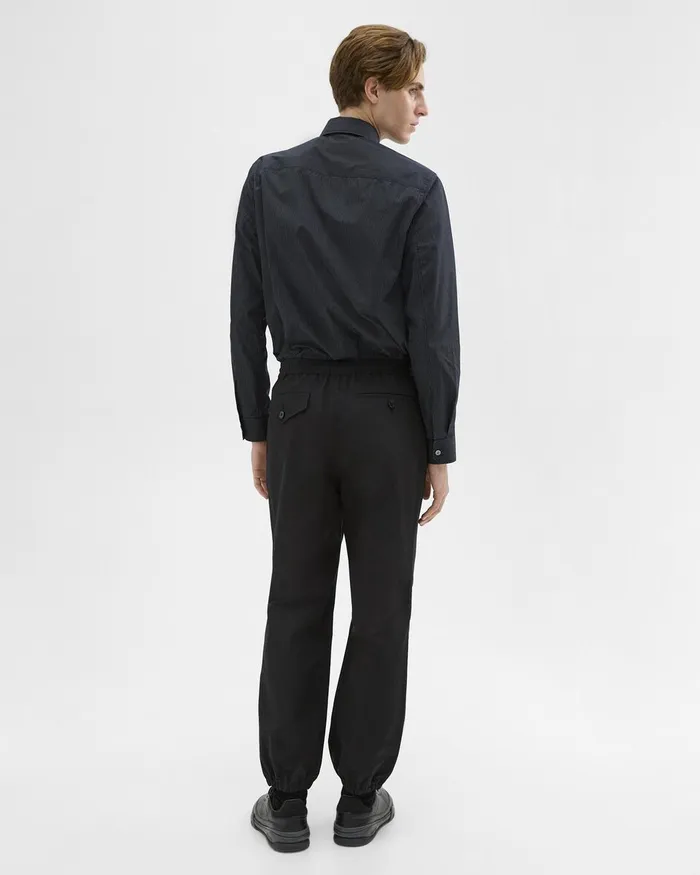Men Theory Pants CottonBlend Jogger Pant Black