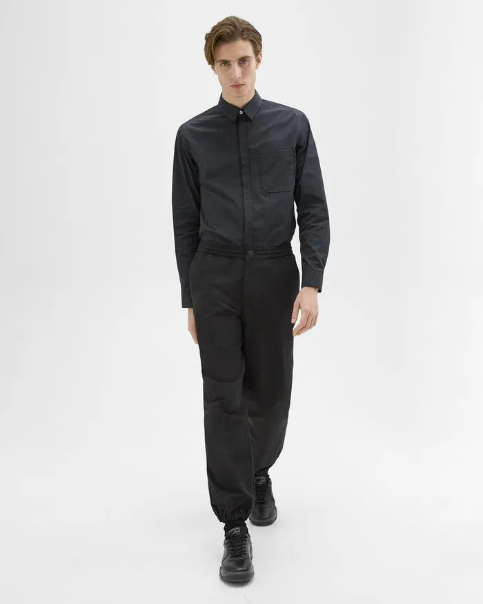 Men Theory Pants CottonBlend Jogger Pant Black