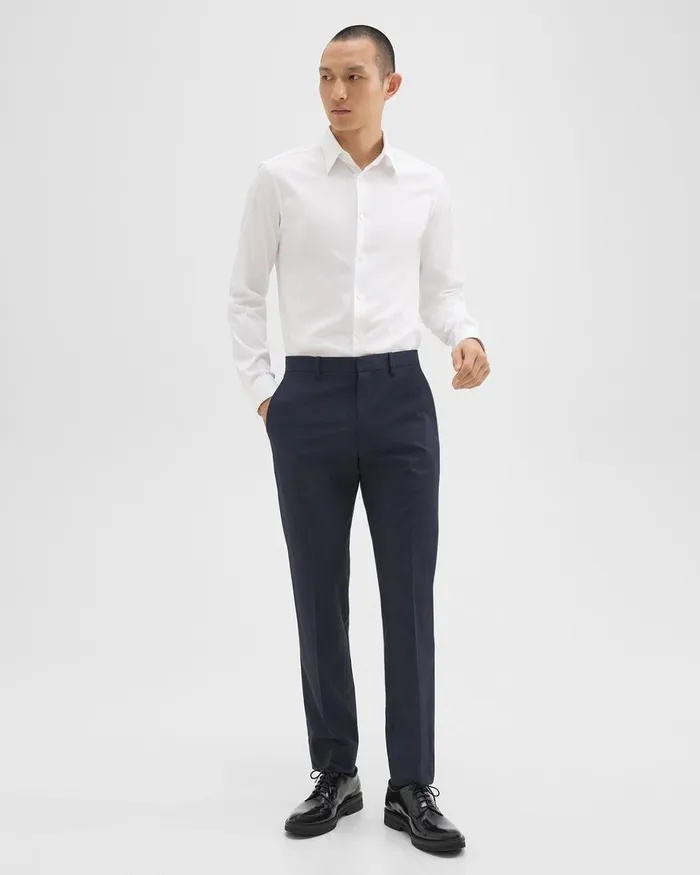 Men Theory Pants Mayer Pant In Stretch Wool Navy