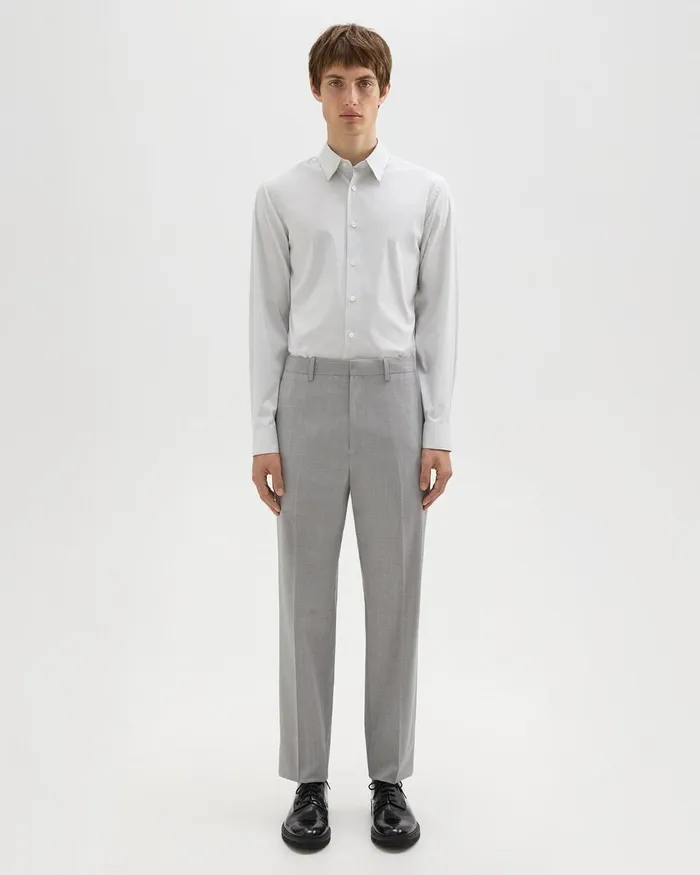 Men Theory Pants Mayer Pant In Stretch Wool Vapor Melange