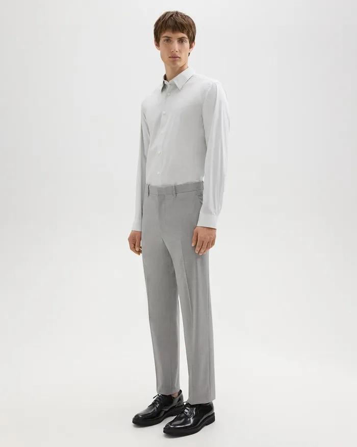Men Theory Pants Mayer Pant In Stretch Wool Vapor Melange
