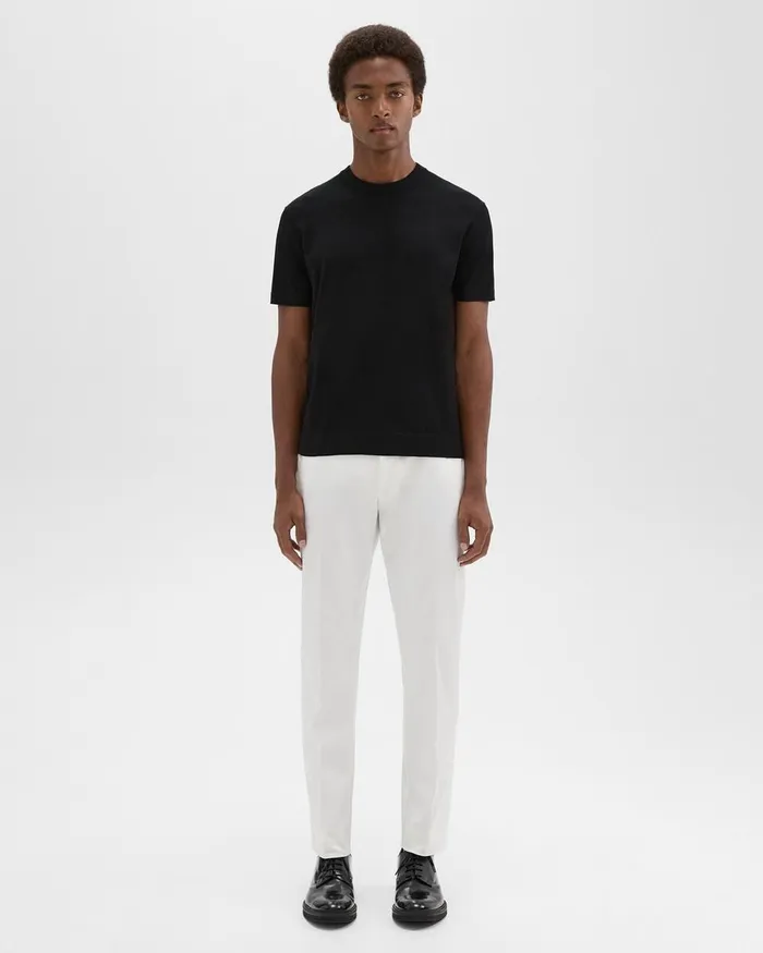 Men Theory Pants Zaine Pant In Stretch Cotton White