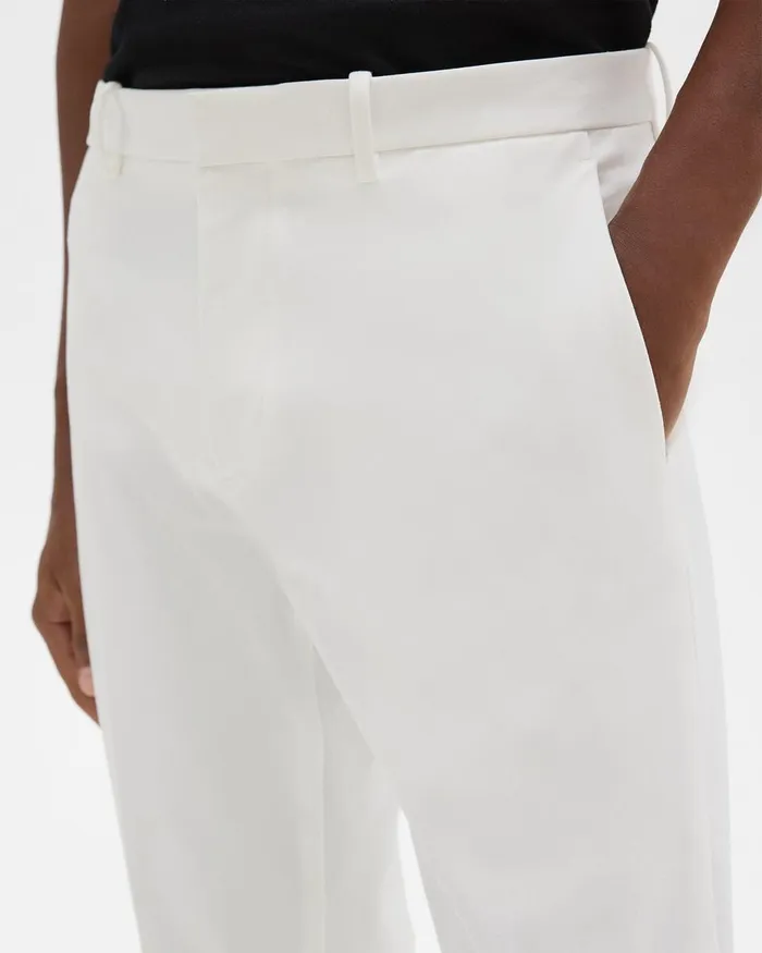 Men Theory Pants Zaine Pant In Stretch Cotton White