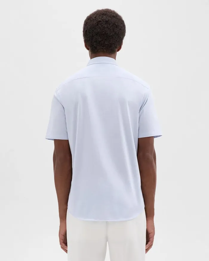 Men Theory Shirts Irving ShortSleeve Shirt In Structure Knit Olympic