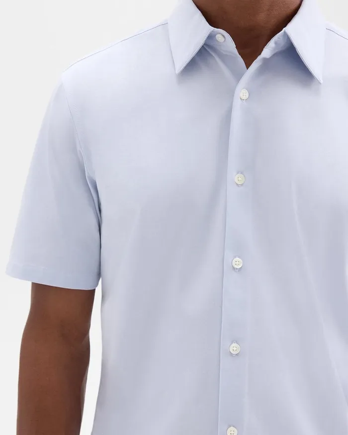 Men Theory Shirts Irving ShortSleeve Shirt In Structure Knit Olympic