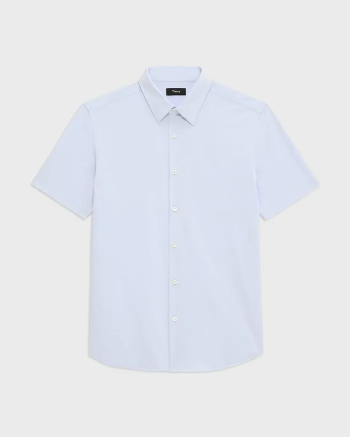 Men Theory Shirts Irving ShortSleeve Shirt In Structure Knit Olympic