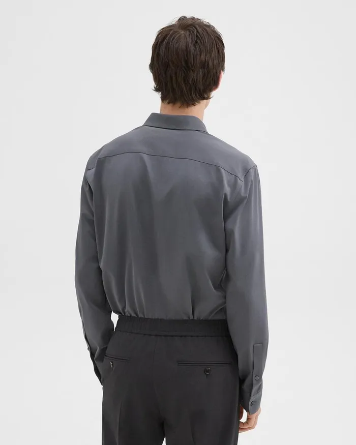 Men Theory Shirts Sylvain Shirt In Structure Knit Pestle
