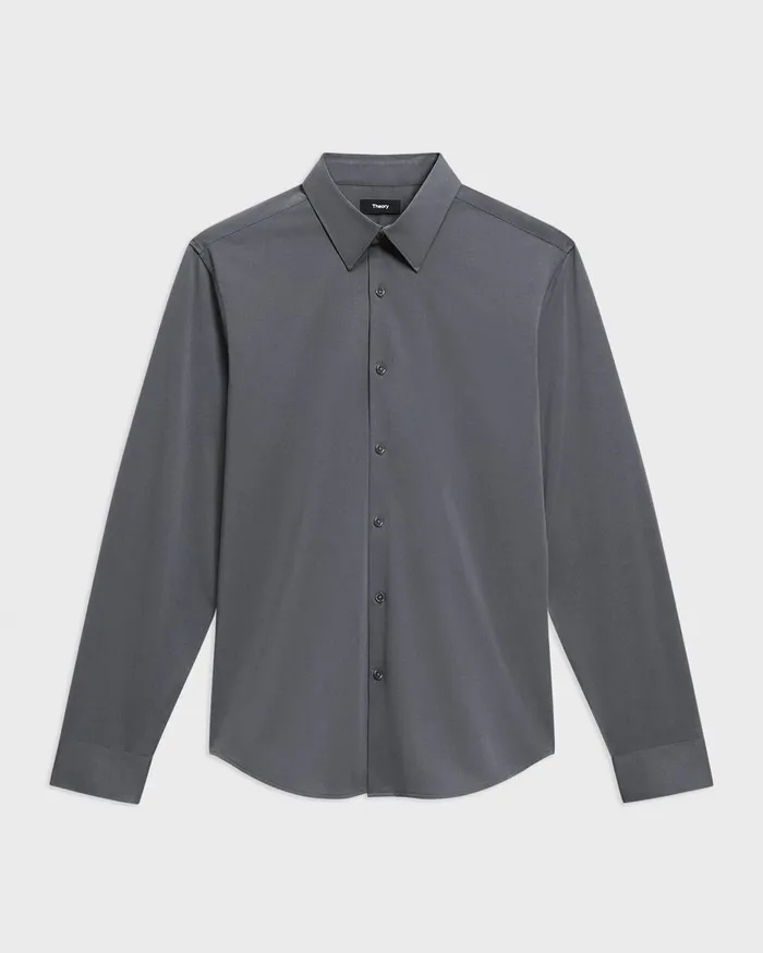 Men Theory Shirts Sylvain Shirt In Structure Knit Pestle