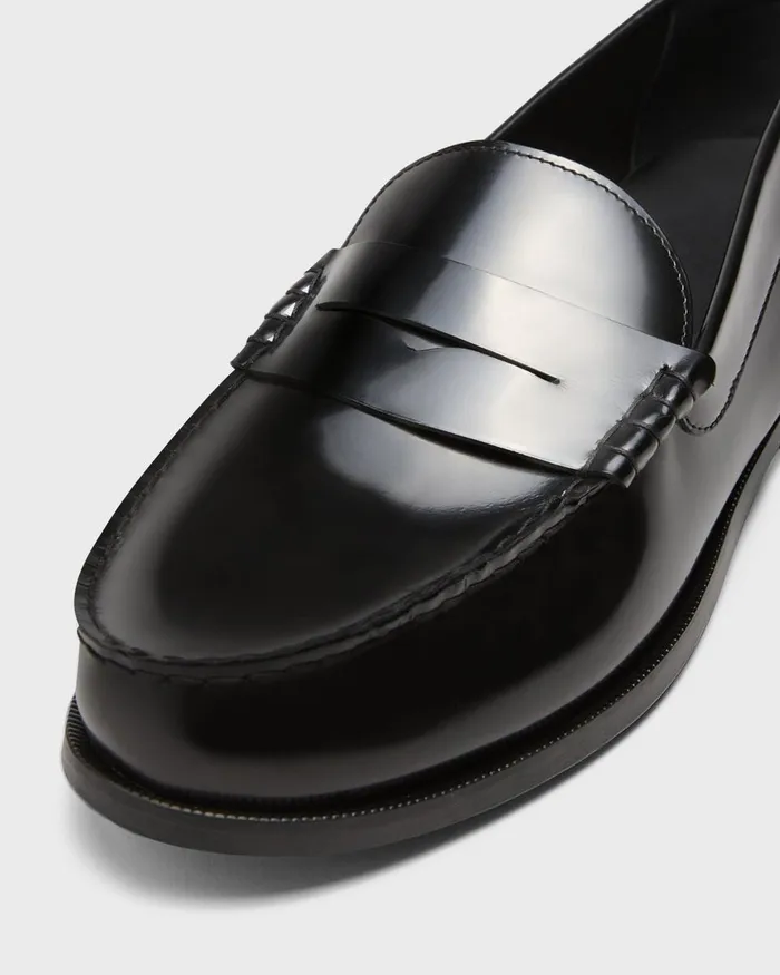 Men Theory Shoes City Loafer In Leather Black
