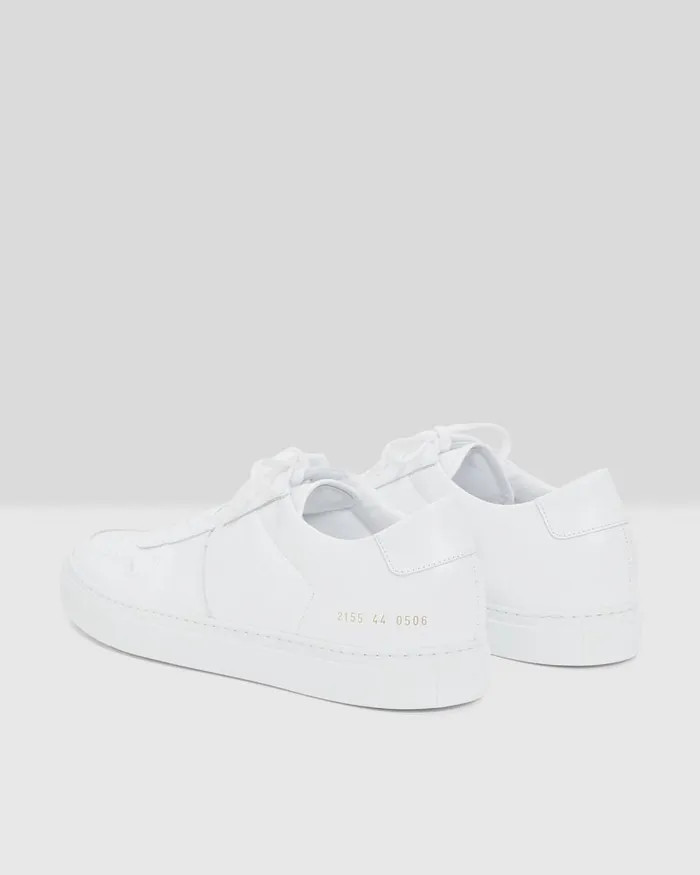 Men Theory Shoes Common Projects BBall LowTop Sneakers White