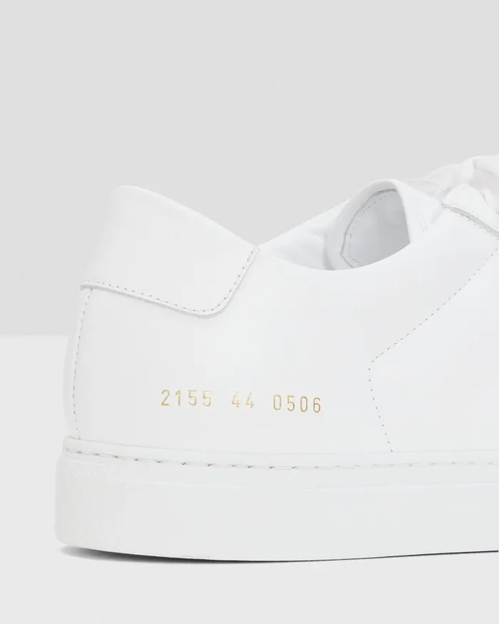 Men Theory Shoes Common Projects BBall LowTop Sneakers White
