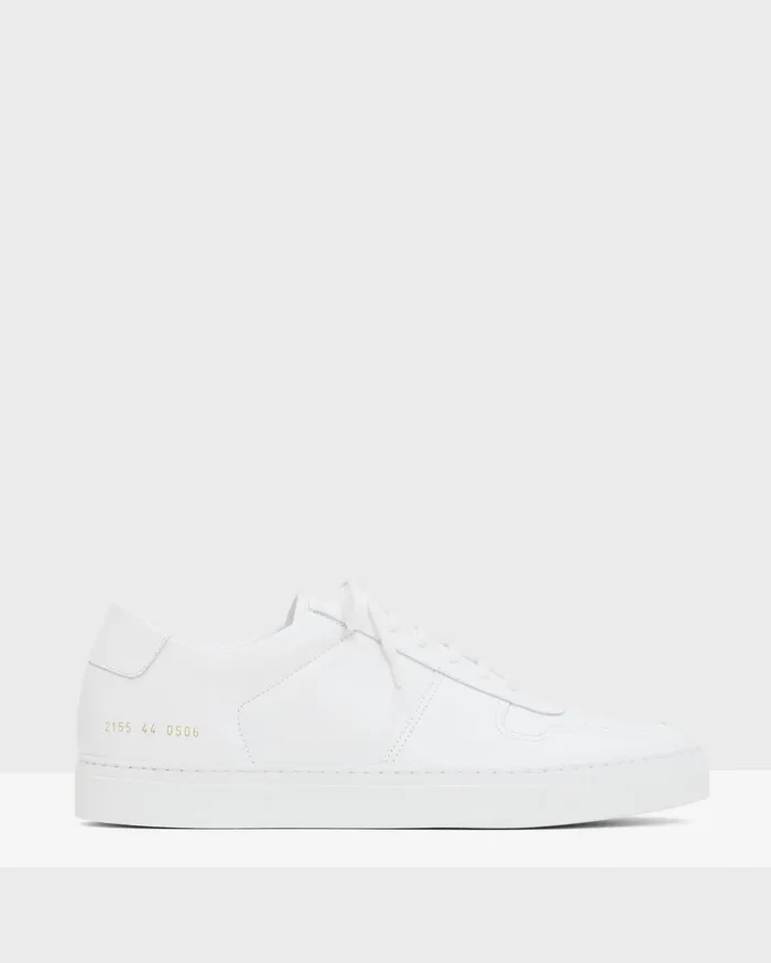 Men Theory Shoes Common Projects BBall LowTop Sneakers White
