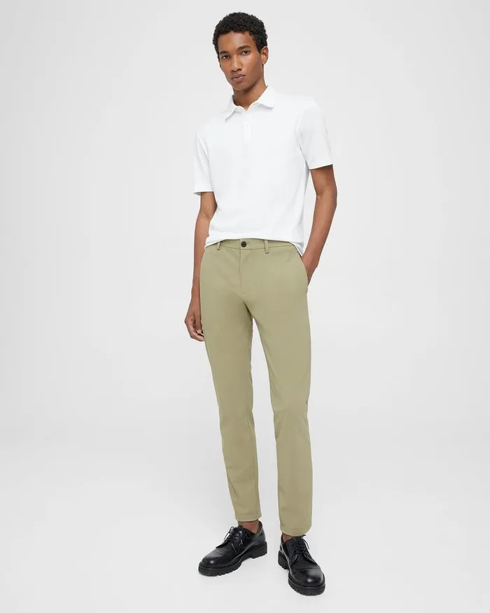 Men Theory Suits Zaine Pant In Precision Ponte Light Olive