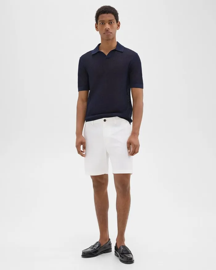 Men Theory Sweaters Cardigans Cairn Polo Shirt In Cotton Baltic