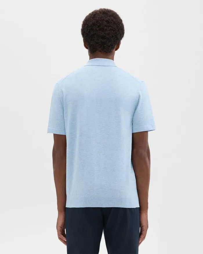 Men Theory Sweaters Cardigans Goris Polo Shirt In Light Bilen Skylight Melange
