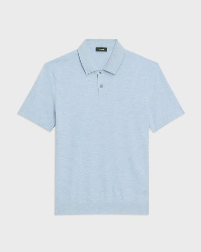 Men Theory Sweaters Cardigans Goris Polo Shirt In Light Bilen Skylight Melange