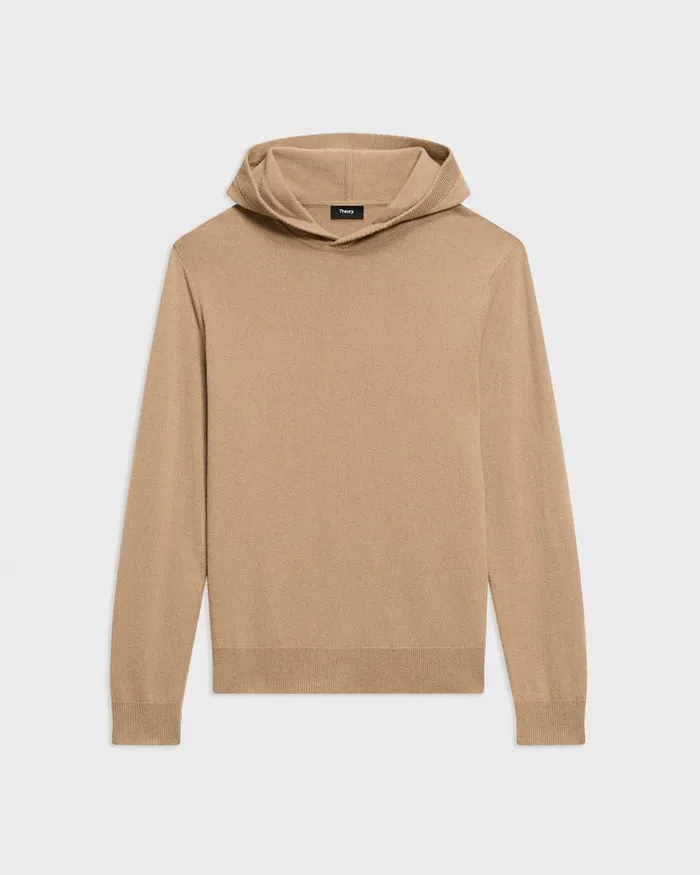 Men Theory Sweaters Cardigans Hilles Hoodie In Cashmere New Camel