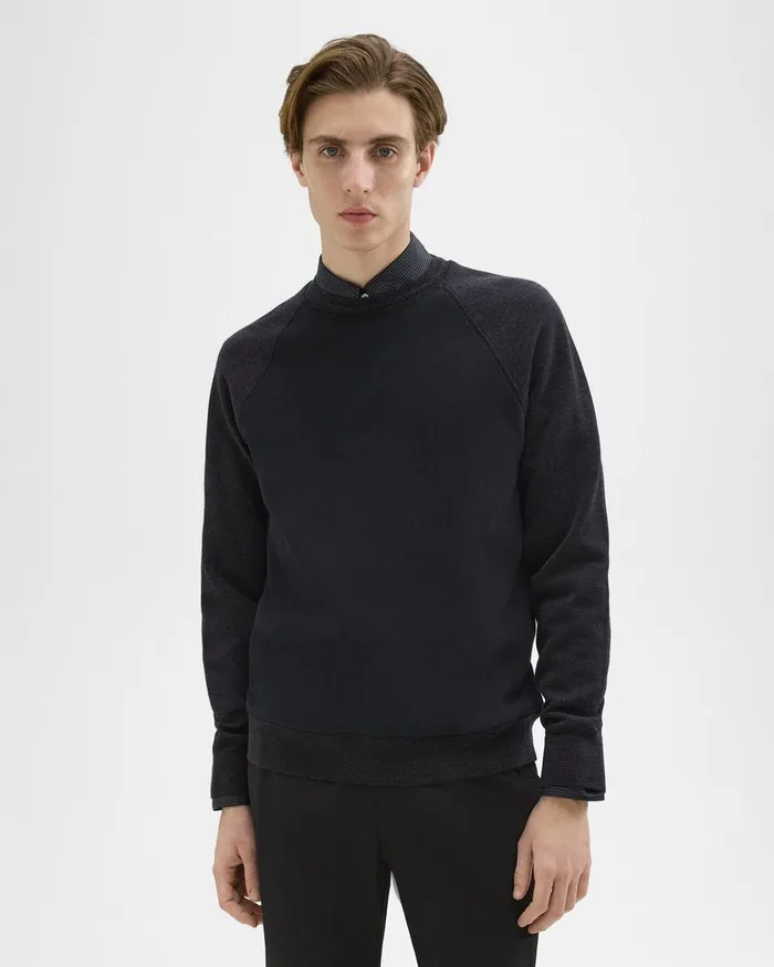 Men Theory Sweatshirts Hoodies ScubaWool Combo Sweatshirt Black