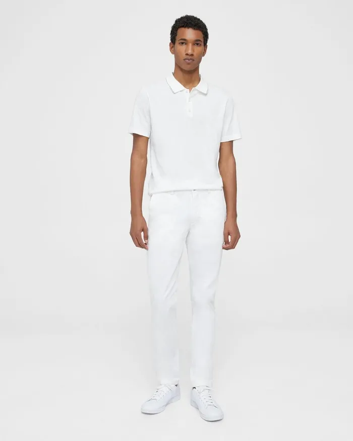 Men Theory TShirts Polos Bron Polo Shirt In Slub Cotton White
