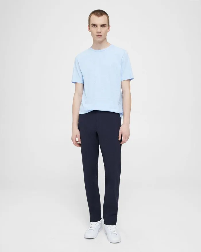 Men Theory TShirts Polos Essential Tee In Cosmos Slub Cotton Blue Horizon