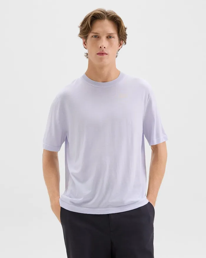 Men Theory TShirts Polos Relaxed Tee In Regal Wool New Ice