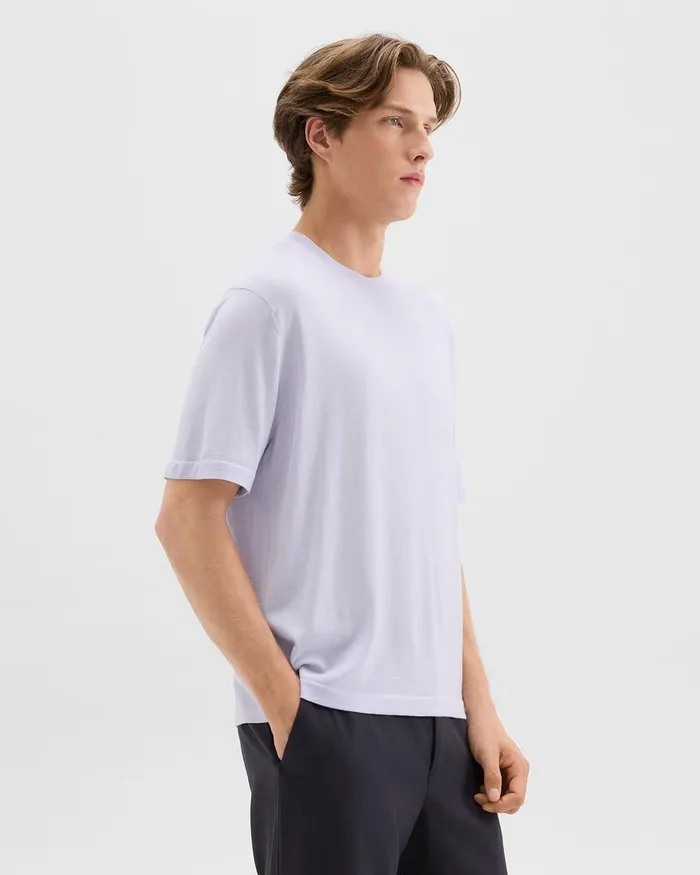 Men Theory TShirts Polos Relaxed Tee In Regal Wool New Ice