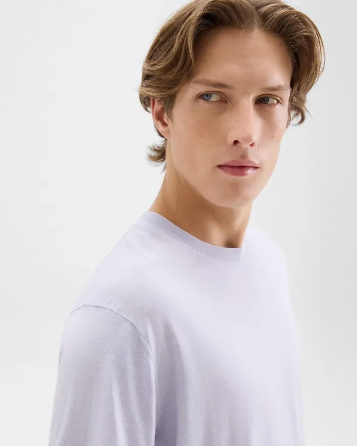 Men Theory TShirts Polos Relaxed Tee In Regal Wool New Ice