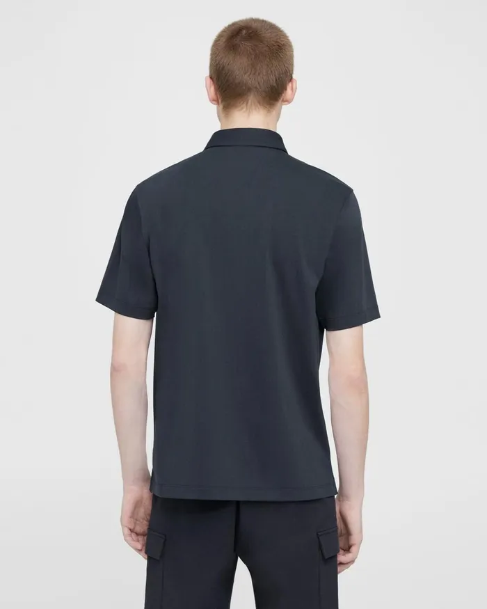 Men Theory TShirts Polos Ronan Polo Shirt In Structure Knit Eclipse