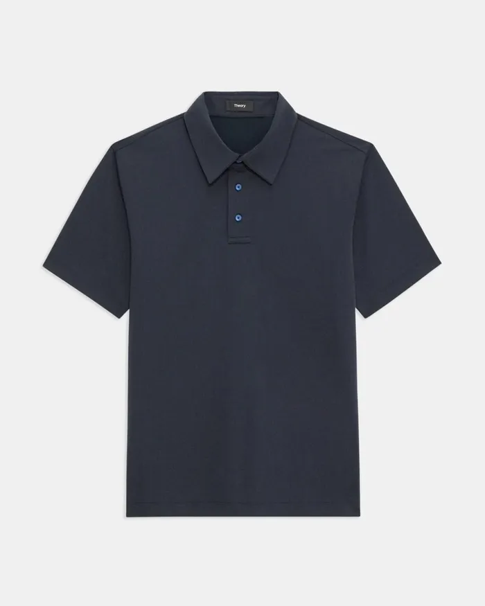 Men Theory TShirts Polos Ronan Polo Shirt In Structure Knit Eclipse