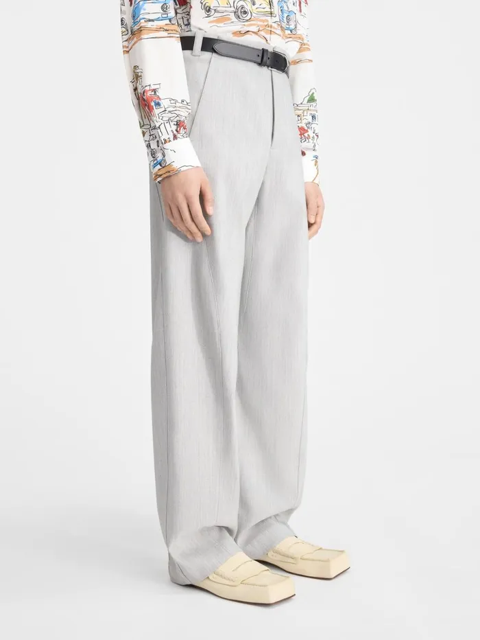Men Trousers and Shorts JACQUEMUS The Scala Pants Light Grey