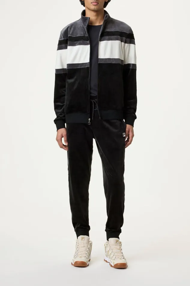 Men Velour Sets Fila Smart Retro Velour Blocked Track Jacket