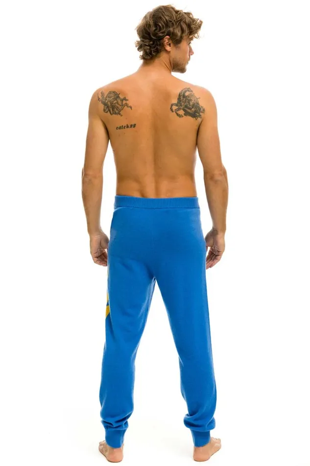 MenWomen Bottoms Aviator Nation MEN039S BOLT CASHMERE LIGHT SWEATER PANTt VINTAGE BLUE GOLD BOLT MenWomen Bottoms Aviator Nation MEN039S BOLT CASHMERE LIGHT SWEATER PANTt VINTAGE BLUE GOLD BOLT