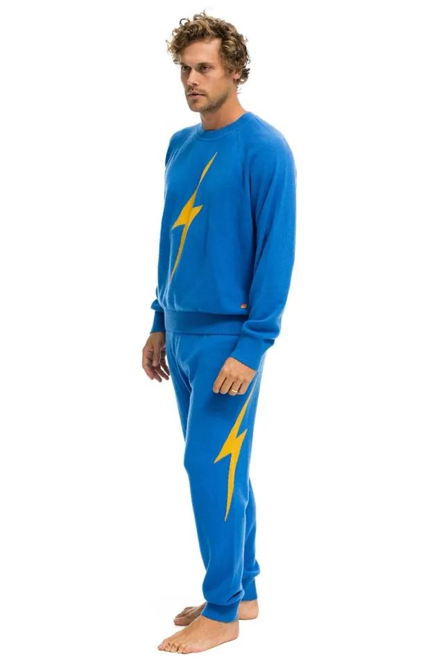 MenWomen Bottoms Aviator Nation MEN039S BOLT CASHMERE LIGHT SWEATER PANTt VINTAGE BLUE GOLD BOLT MenWomen Bottoms Aviator Nation MEN039S BOLT CASHMERE LIGHT SWEATER PANTt VINTAGE BLUE GOLD BOLT