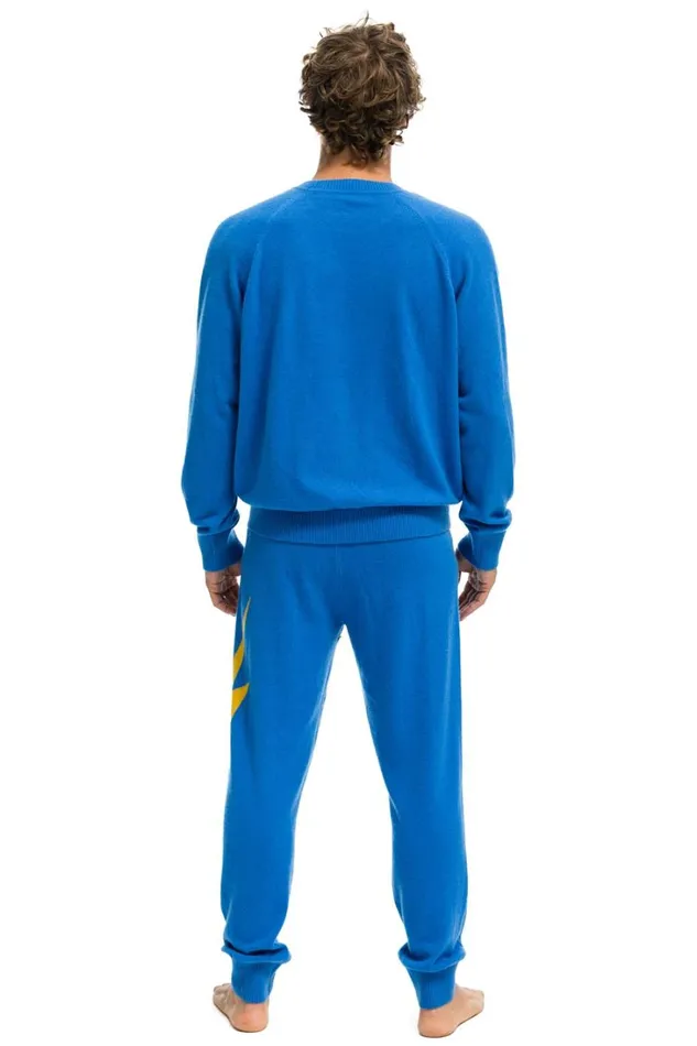 MenWomen Bottoms Aviator Nation MEN039S BOLT CASHMERE LIGHT SWEATER PANTt VINTAGE BLUE GOLD BOLT MenWomen Bottoms Aviator Nation MEN039S BOLT CASHMERE LIGHT SWEATER PANTt VINTAGE BLUE GOLD BOLT