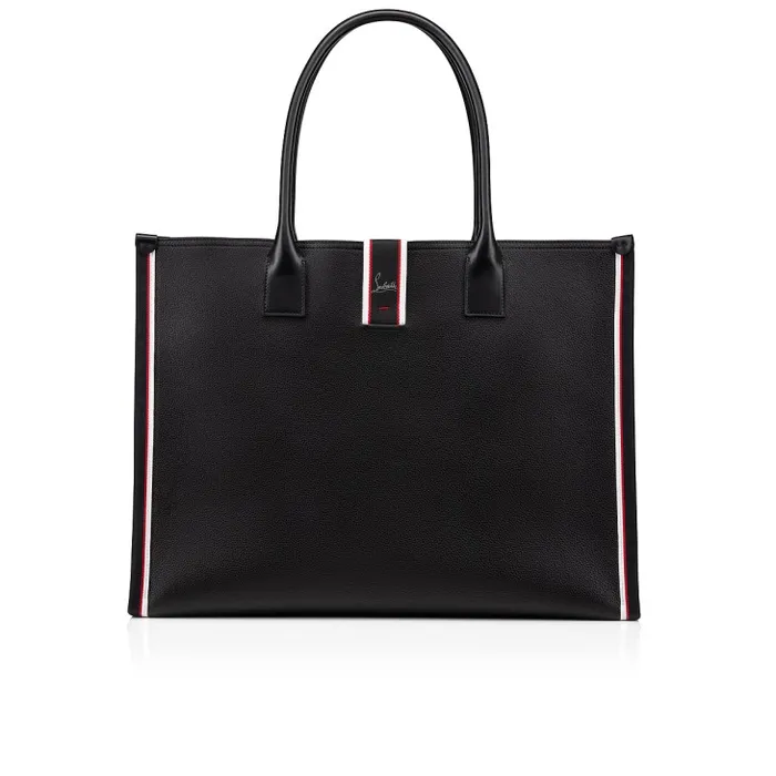 MenWomen Nastroloubi XL Tote Bag 8211 Grained Calf Leather 8211 Black Christian Louboutin Totes MenWomen Nastroloubi XL Tote Bag 8211 Grained Calf Leather 8211 Black Christian Louboutin Totes