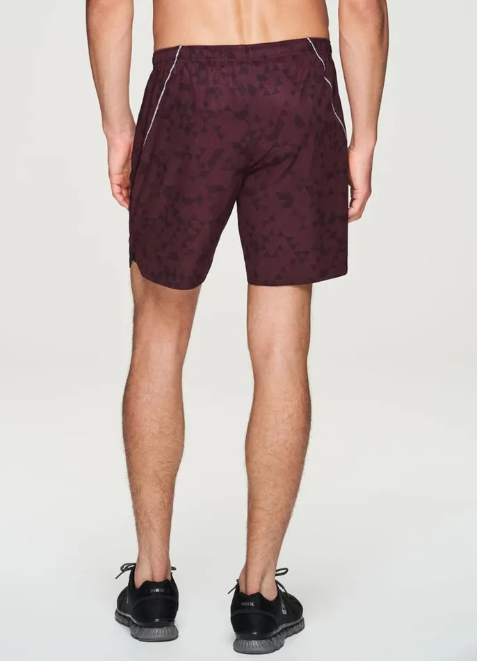 Men Work It Out Lined 7034 Short Maroon RBX Active Shorts
