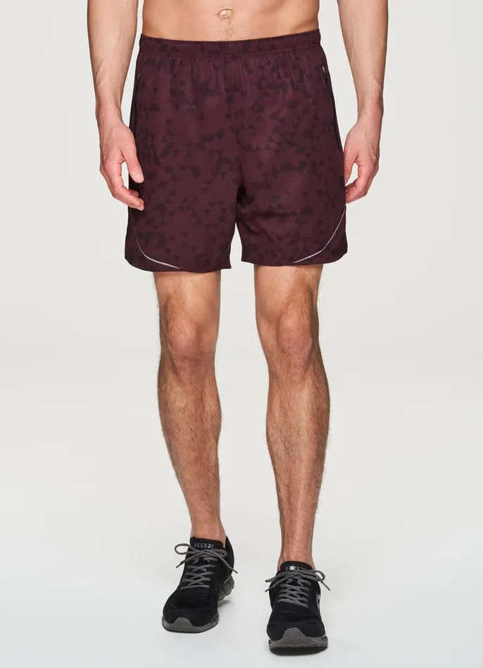 Men Work It Out Lined 7034 Short Maroon RBX Active Shorts