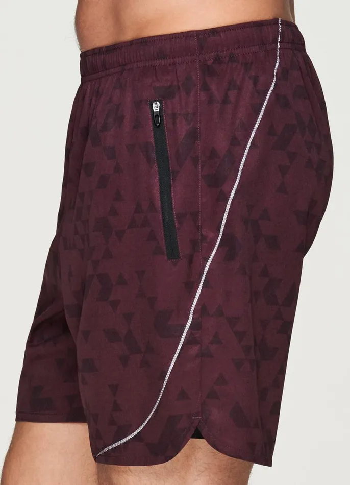 Men Work It Out Lined 7034 Short Maroon RBX Active Shorts