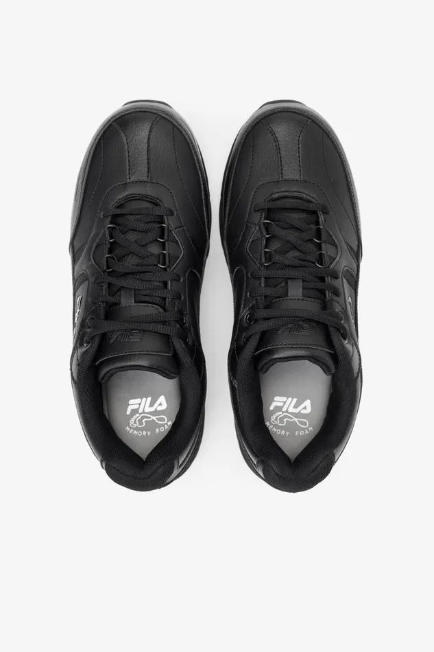 Men Work Shoes Fila Memory Workshift 2 Slip Resistant Composite Toe Shoe 001 Black Black Black